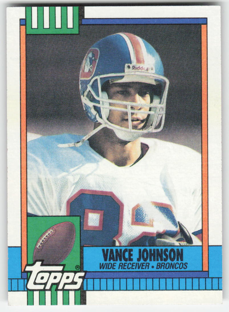 1990 Topps #38 Vance Johnson Denver Broncos FB1-71