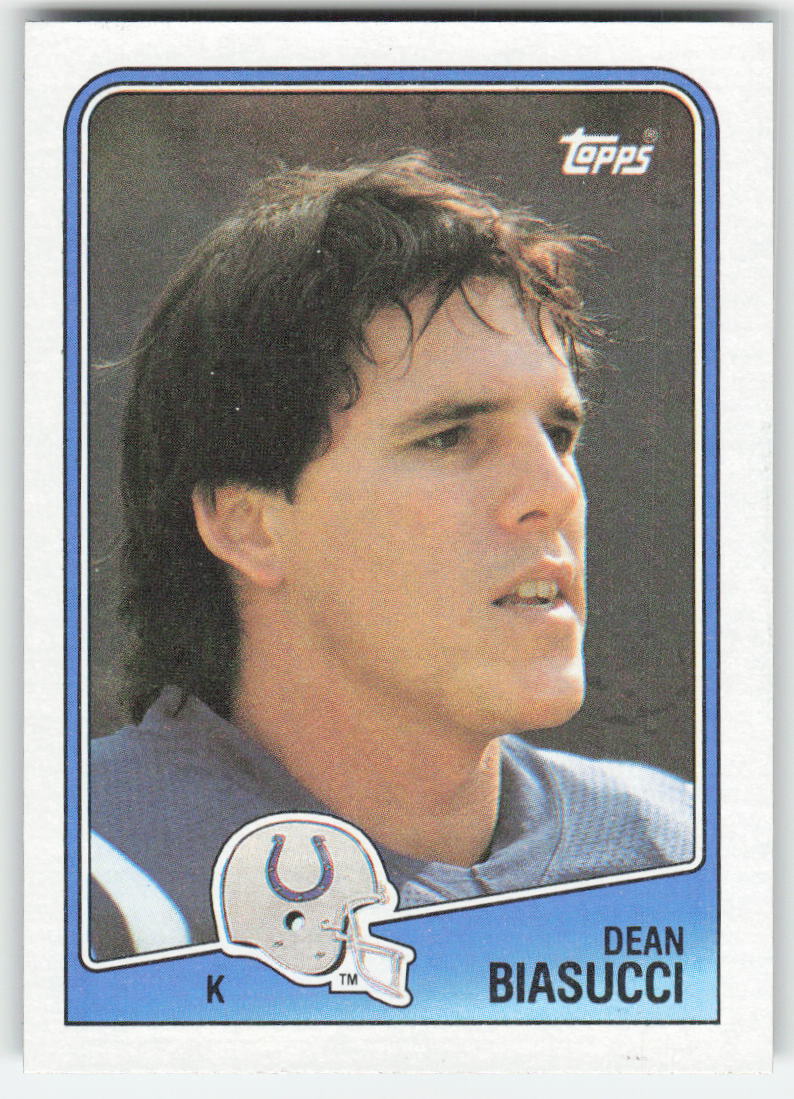 1988 Topps #122 Dean Biasucci Indianapolis Colts Rookie FB1-86
