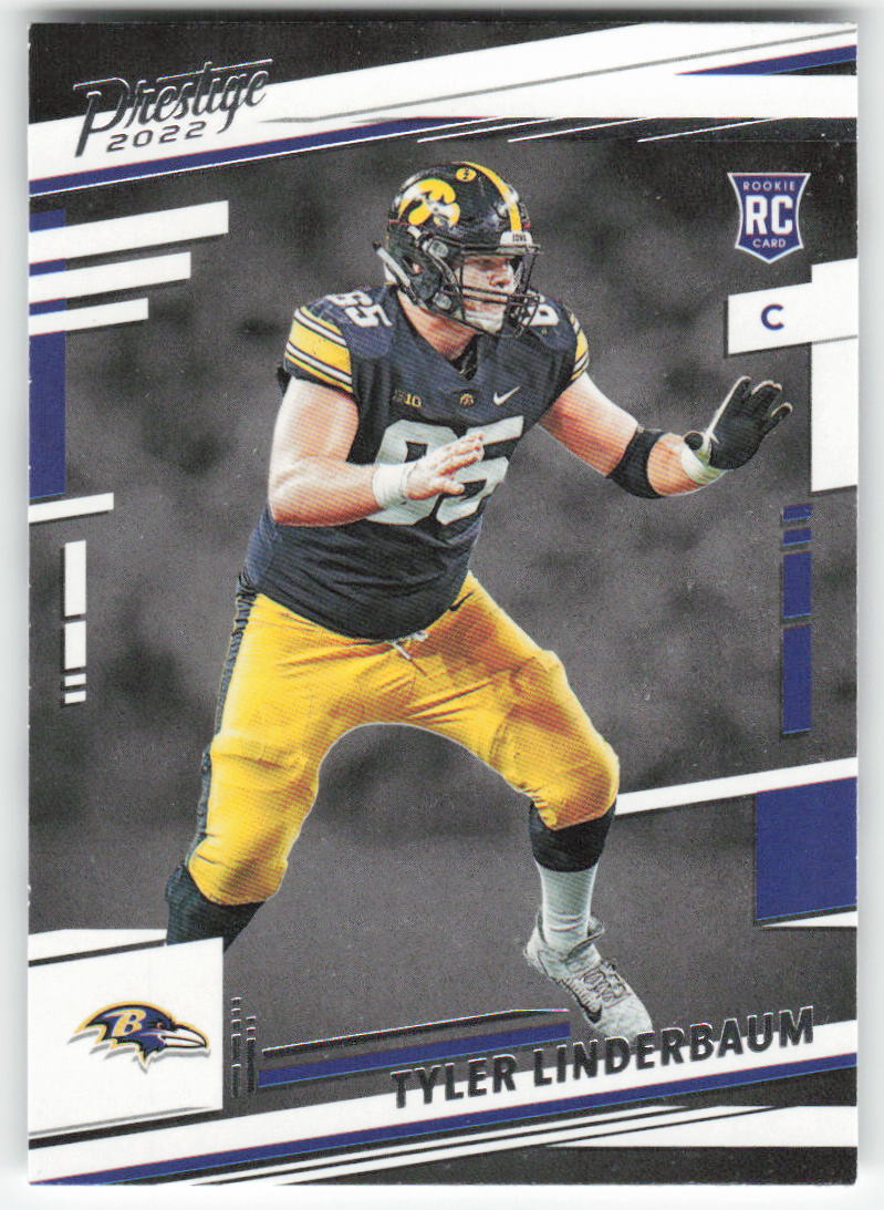 2022 Panini Prestige #366 Tyler Linderbaum Baltimore Ravens Rookie FB1-112