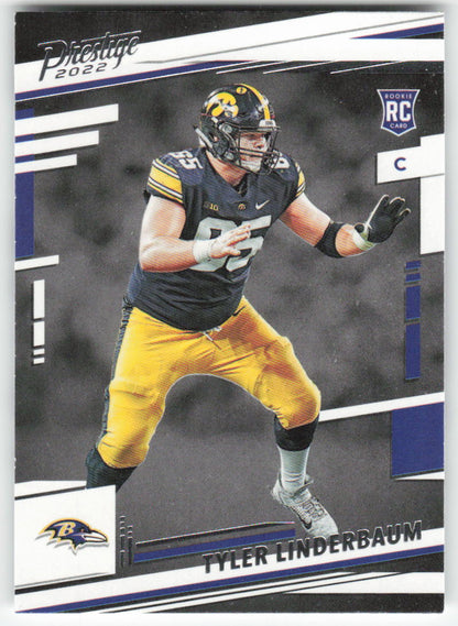 2022 Panini Prestige #366 Tyler Linderbaum Baltimore Ravens Rookie FB1-112