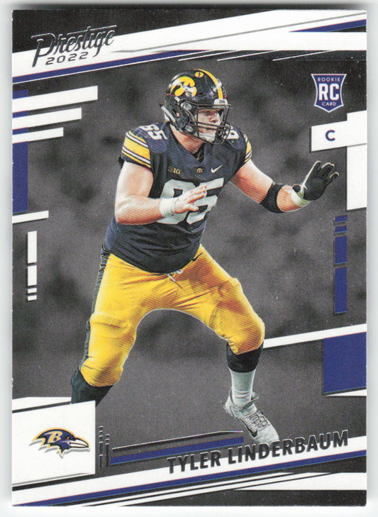 2022 Panini Prestige #366 Tyler Linderbaum Baltimore Ravens Rookie FB1-112