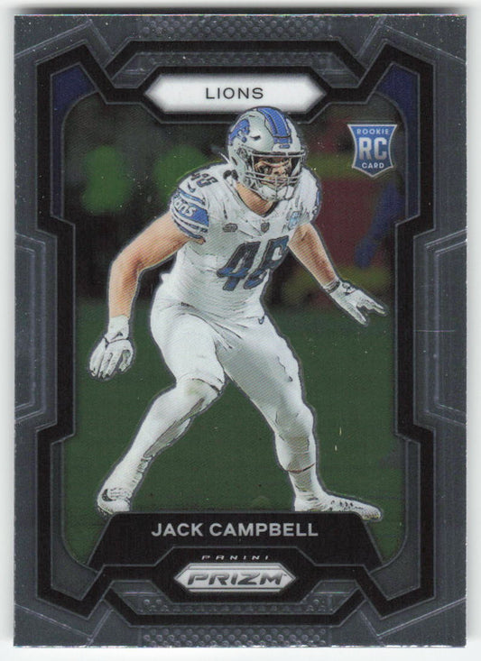 2023 Panini Prizm #330 Jack Campbell Detroit Lions Rookie FB1-141