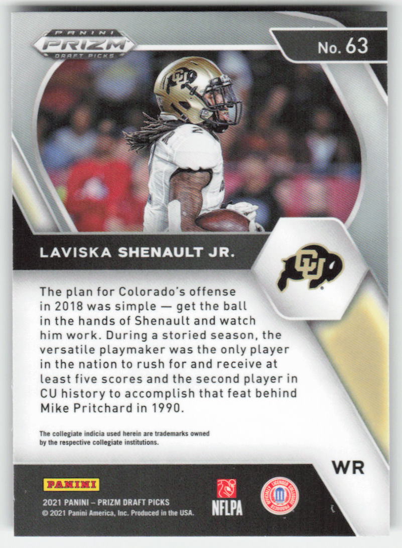 2021 Panini Prizm Draft Picks Collegiate #63 Laviska Shenault Jr. FB1-150