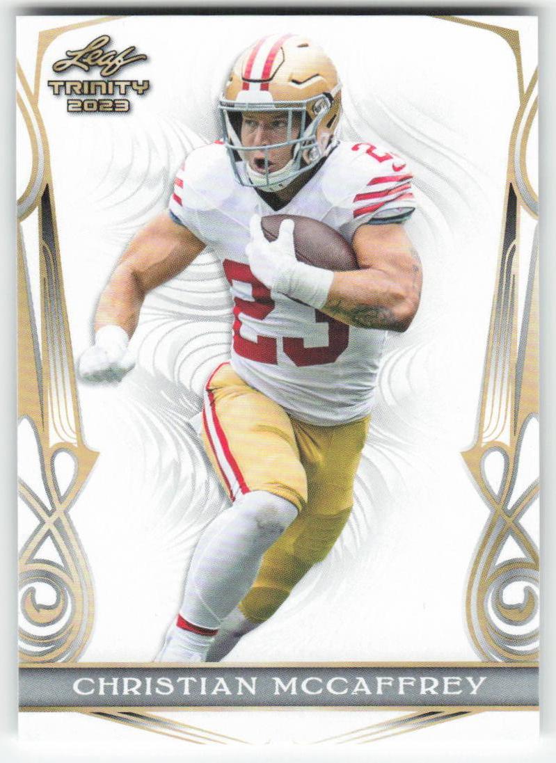 2023 Leaf Trinity #13 Christian McCaffrey San Francisco 49ers FB1-156