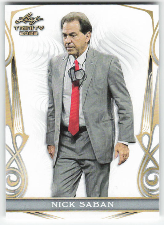 2023 Leaf Trinity (Mega Box) #43 Nick Saban Alabama Crimson Tide FB1-161