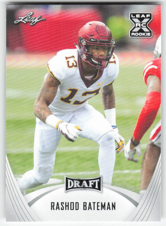 2021 Leaf Draft #33 Rashod Bateman Minnesota Golden Gophers FB1-166