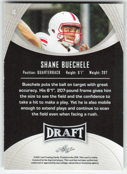 2021 Leaf Draft #10 Shane Buechele SMU Mustangs FB1-168