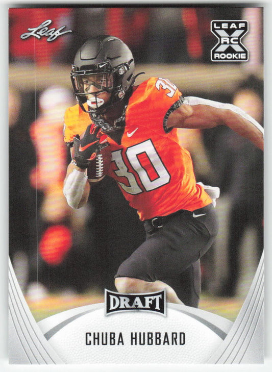 2021 Leaf Draft #16 Chuba Hubbard Oklahoma State Cowboys FB1-174