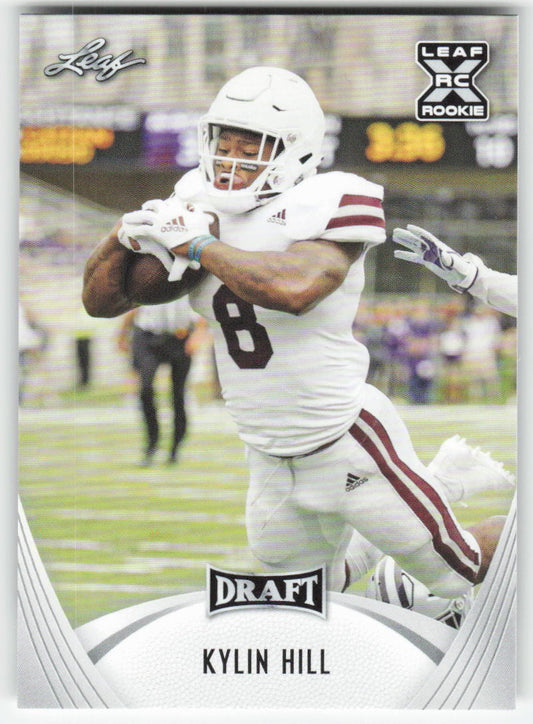 2021 Leaf Draft #17 Kylin Hill Mississippi State Bulldogs FB1-175