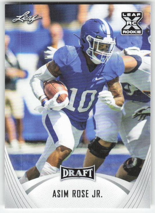 2021 Leaf Draft #18 Asim Rose Jr. Kentucky Wildcats FB1-176