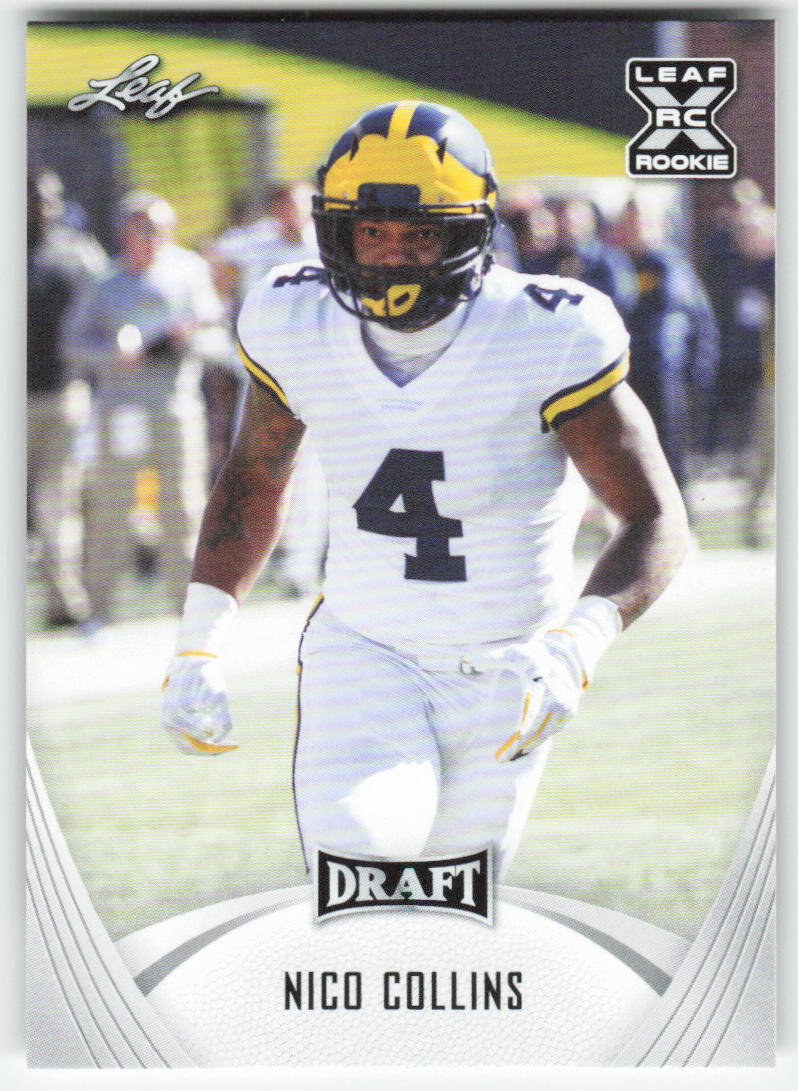 2021 Leaf Draft #29 Nico Collins Michigan Wolverines FB1-186