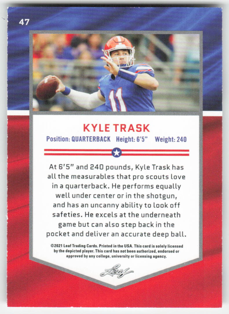 2021 Leaf Draft #47 Kyle Trask Florida Gators FB1-200