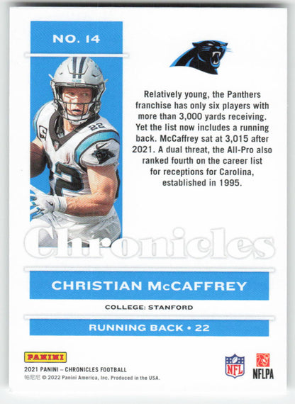 2021 Panini Chronicles #14 Christian McCaffrey Carolina Panthers FB1-208