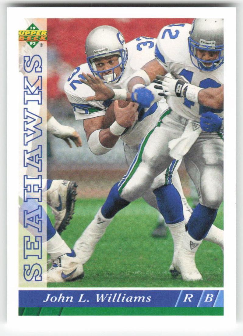1993 Upper Deck #412 John L. Williams Seattle Seahawks FB1-234