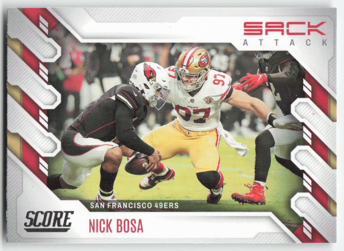 2022 Score #SA-NB Nick Bosa Sack Attack San Francisco 49ers FB1-255