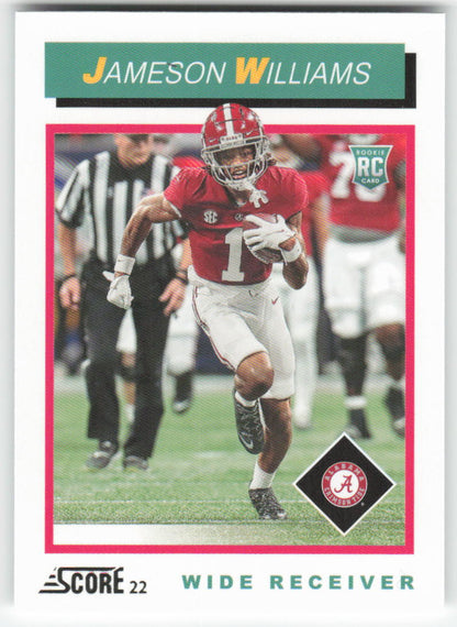 2022 Score #TB9 Jameson Williams 1992 Throwback Rookie Alabama  FB1-259