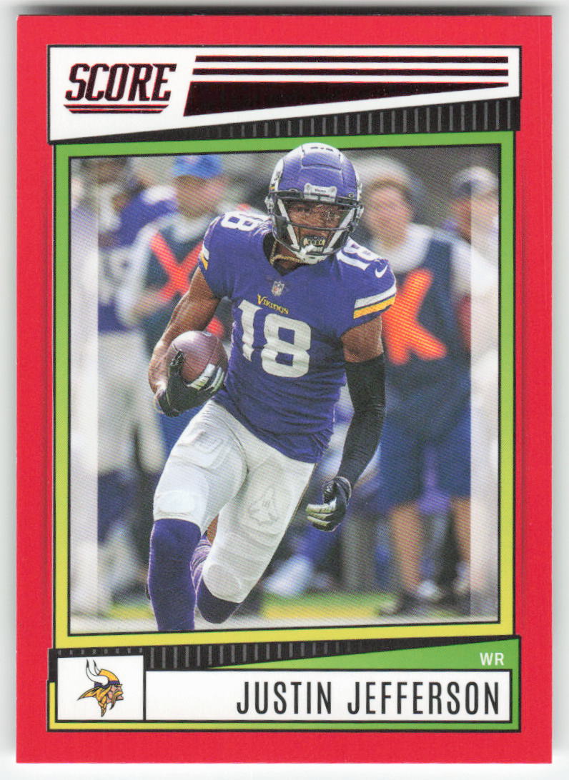 2022 Score #103 Justin Jefferson Red Minnesota Vikings FB1-261