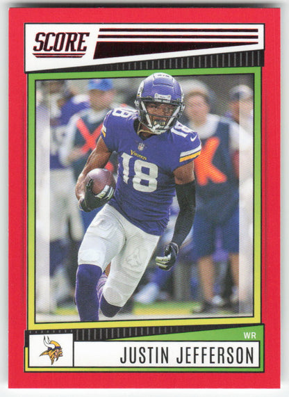 2022 Score #103 Justin Jefferson Red Minnesota Vikings FB1-261