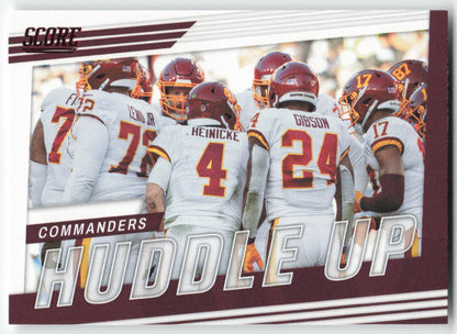 2022 Score #HU-WAS Washington Commanders Huddle Up Red  FB1-263