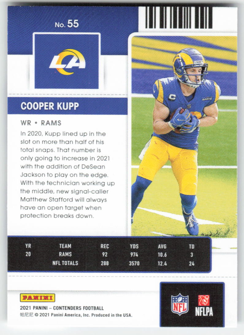 2021 Panini Contenders #55 Cooper Kupp Los Angeles Rams FB1-270