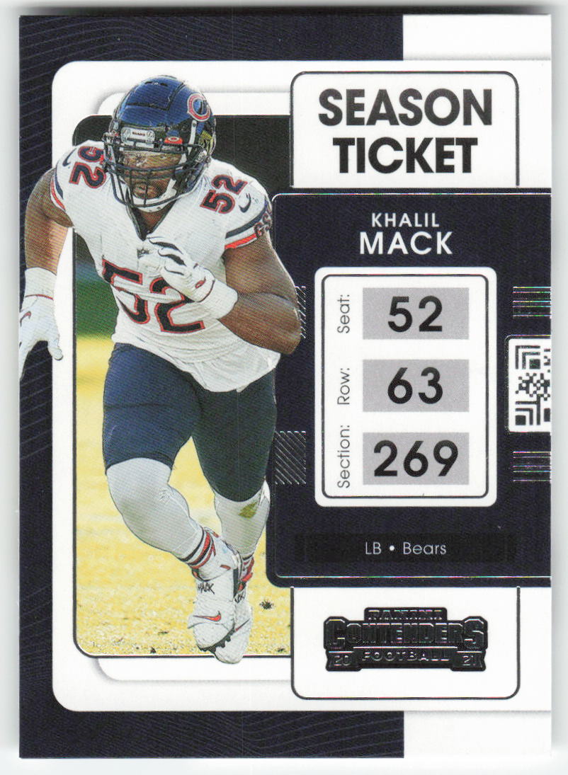 2021 Panini Contenders #16 Khalil Mack Chicago Bears FB1-271