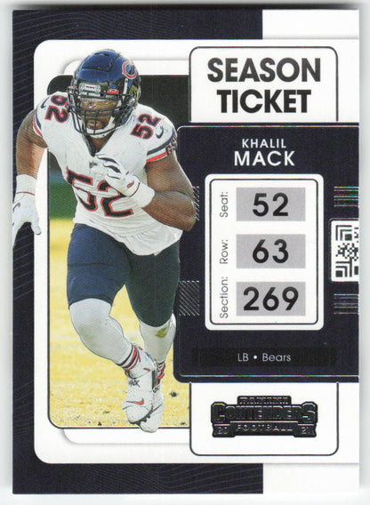 2021 Panini Contenders #16 Khalil Mack Chicago Bears FB1-271