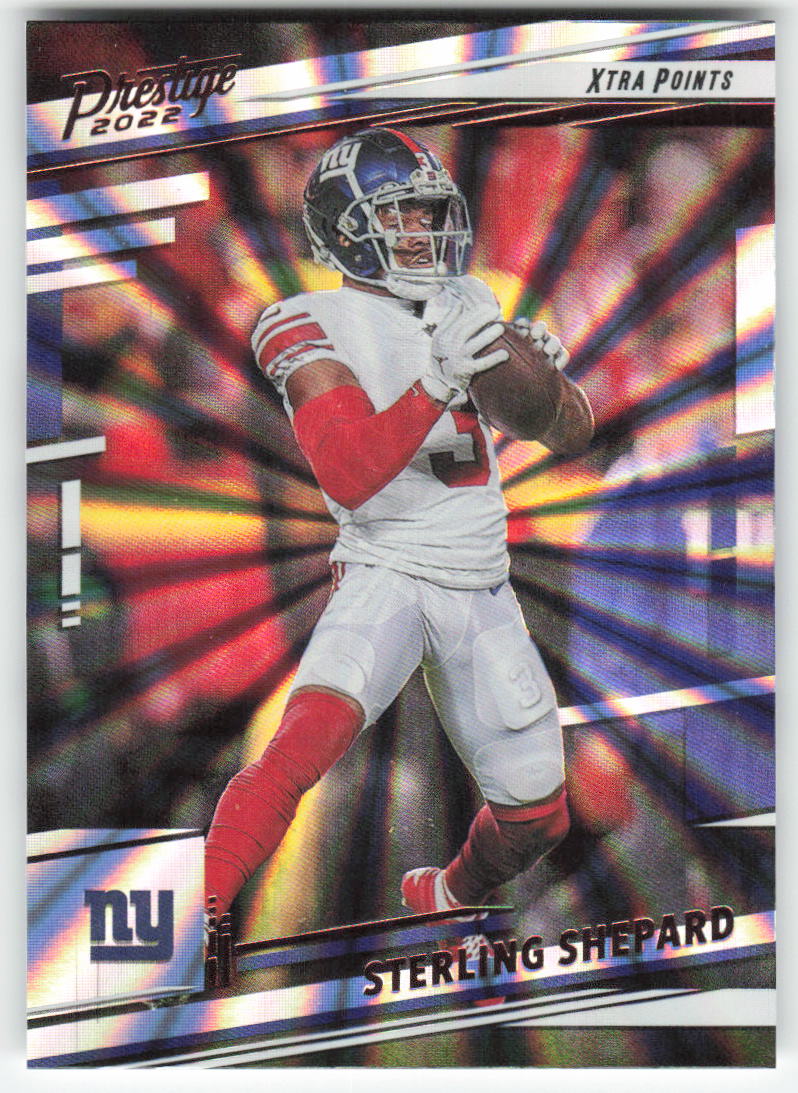 2022 Panini Prestige #218 Sterling Shepard Xtra Points Sunburst Giants FB1-276