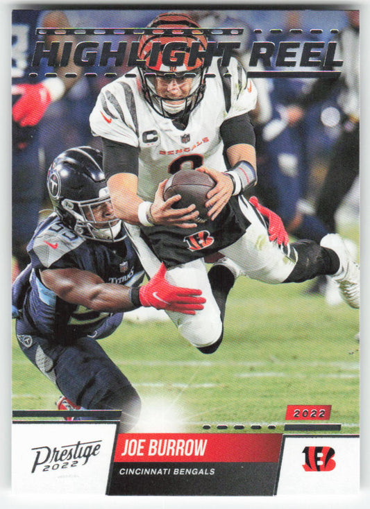 2022 Panini Prestige #HR-12 Joe Burrow Highlight Reel Cincinnati Bengals FB1-278