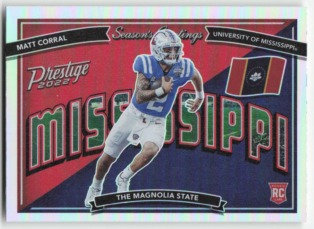 2022 Panini Prestige #SG-3 Matt Corral Seasons Greetings Ole Miss Rebels FB1-279