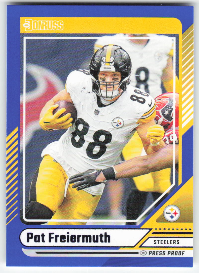 2024 Donruss #73 Pat Freiermuth Press Proof Blue Pittsburgh Steelers FB1-289