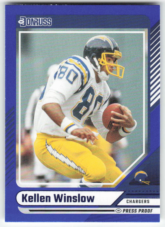 2024 Donruss #273 Kellen Winslow Press Proof Blue San Diego Chargers FB1-292