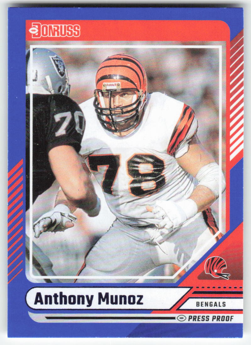 2024 Donruss #78 Anthony Munoz Press Proof Blue Cincinnati Bengals FB1-293