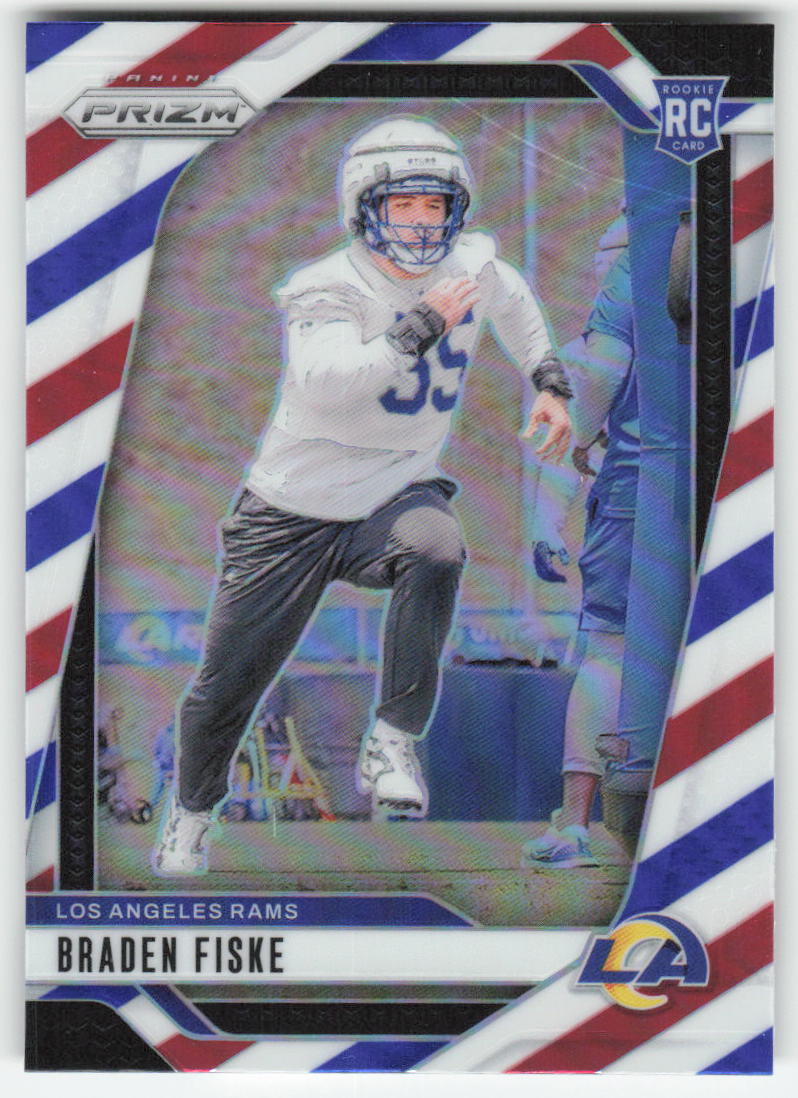 2024 Panini Prizm #310 Braden Fiske Red White and Blue  Rams Rookie FB1-297
