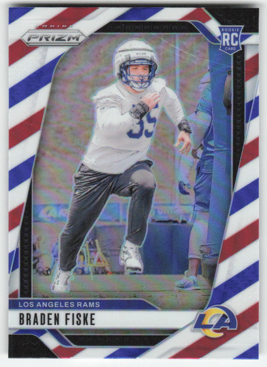 2024 Panini Prizm #310 Braden Fiske Red White and Blue  Rams Rookie FB1-297