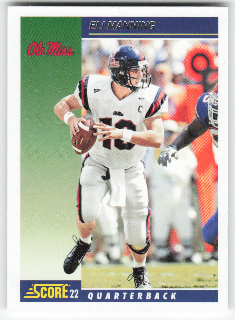 2022 Panini Chronicles Draft Picks #10 Eli Manning Score Retro Ole Miss FB1-302