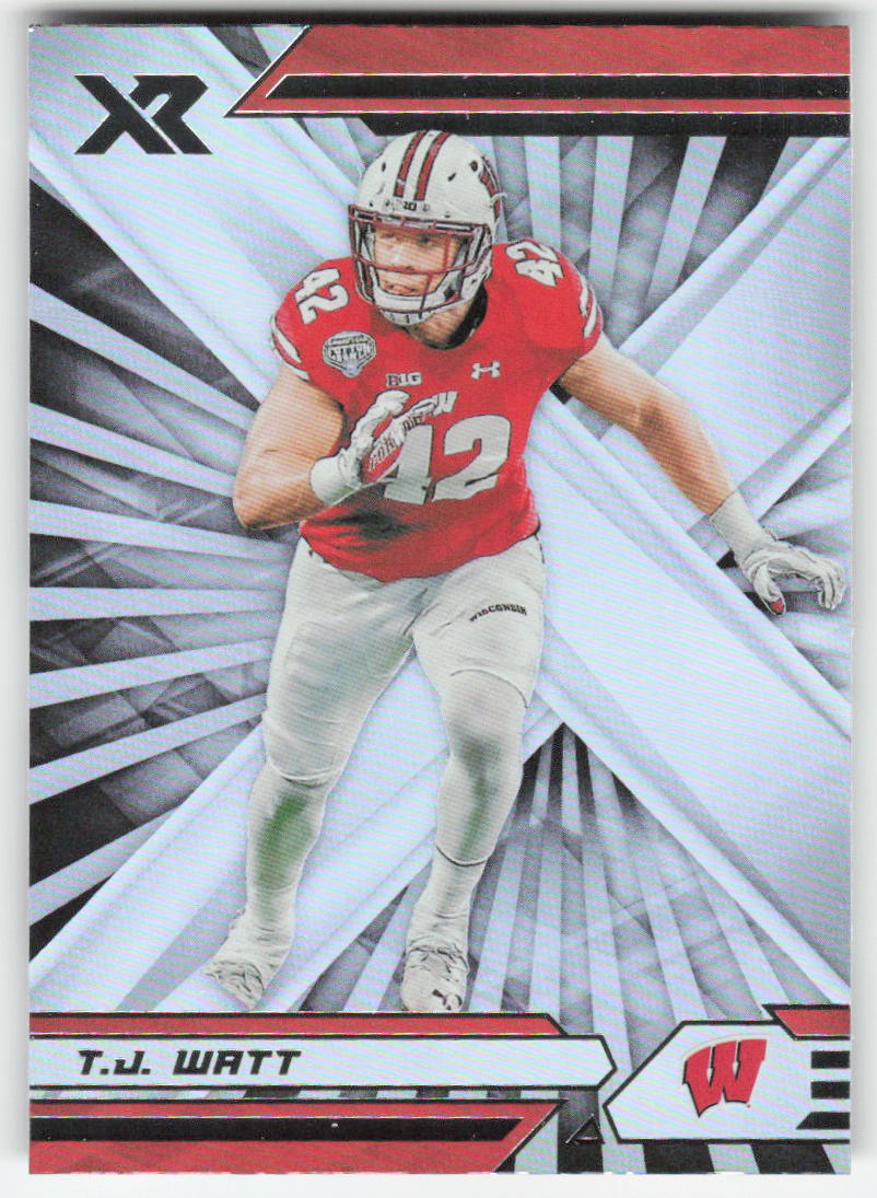 2022 Panini Chronicles Draft Picks #9 T.J. Watt XR Wisconsin Badgers FB1-304