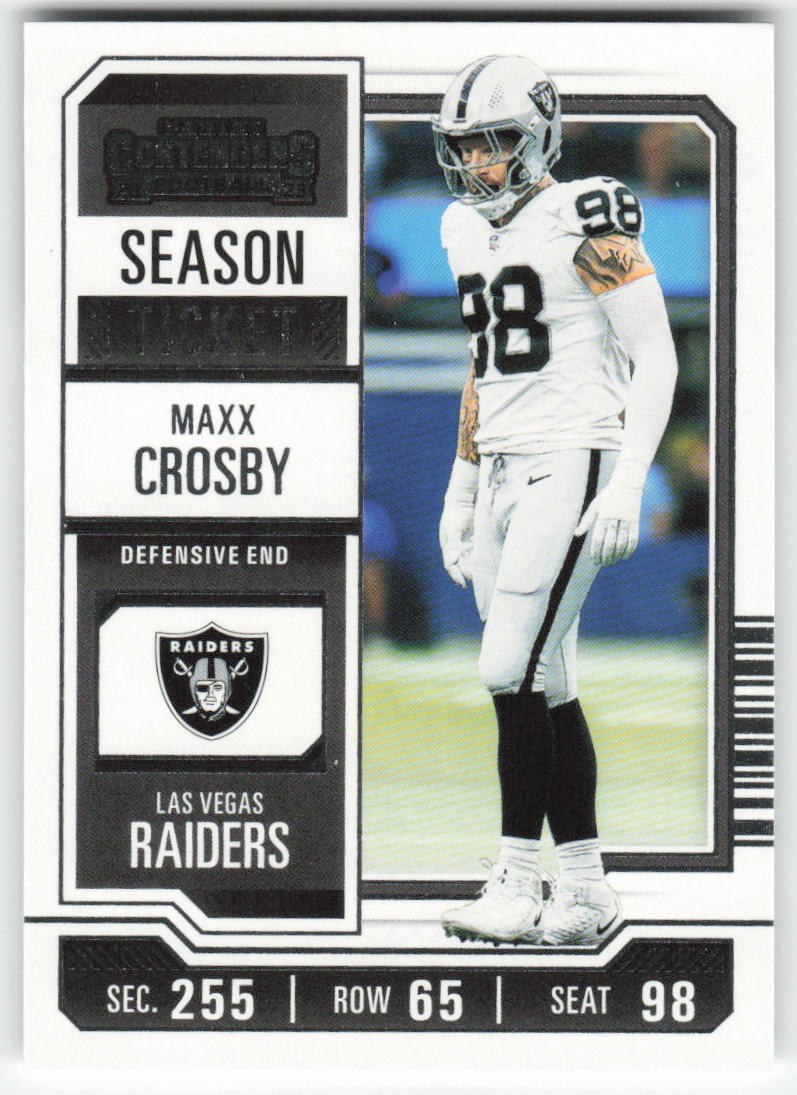 2023 Panini Contenders #56 Maxx Crosby Season Ticket Retail Raiders FB1-308