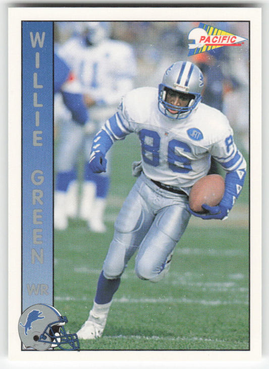 1992 Pacific #92 Willie Green Detroit Lions FB1-316