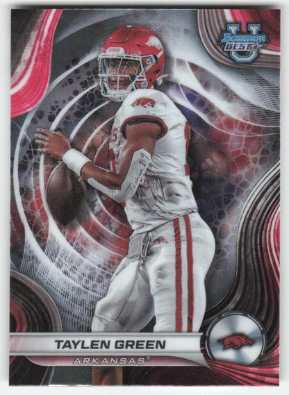 2024 Bowman University Best #83 Taylen Green Arkansas Razorbacks FB1-342