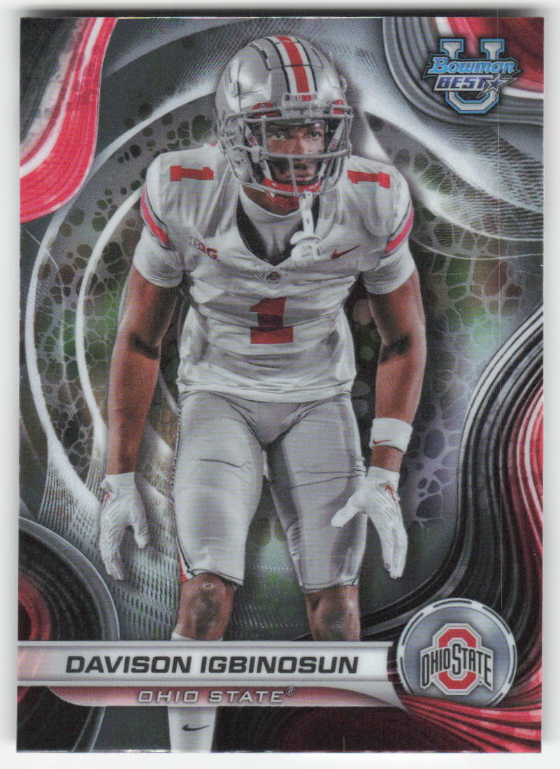 2024 Bowman University Best #51 Davison Igbinosun Ohio State Buckeyes FB1-345