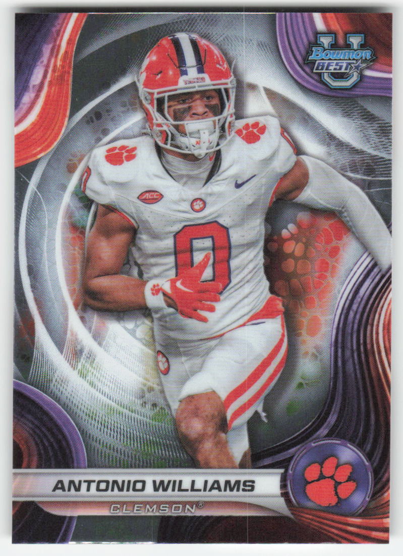 2024 Bowman University Best #7 Antonio Williams Clemson Tigers FB1-346