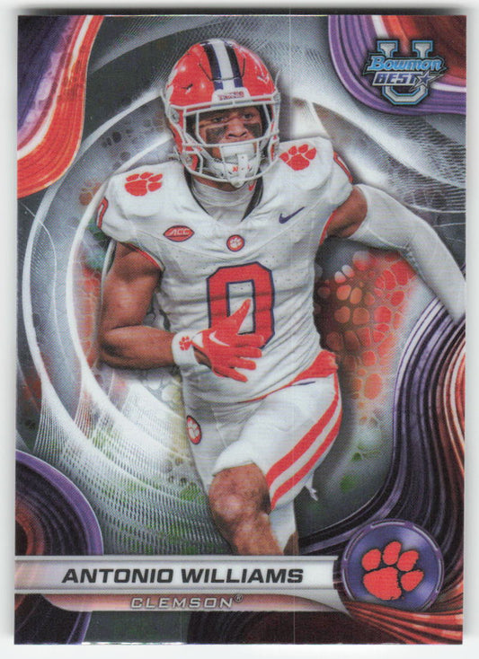 2024 Bowman University Best #7 Antonio Williams Clemson Tigers FB1-346