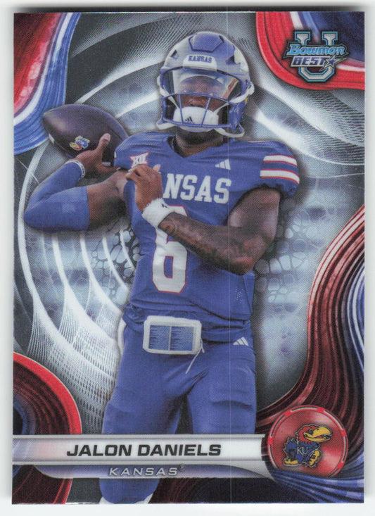 2024 Bowman University Best #14 Jalon Daniels Kansas Jayhawks FB1-347