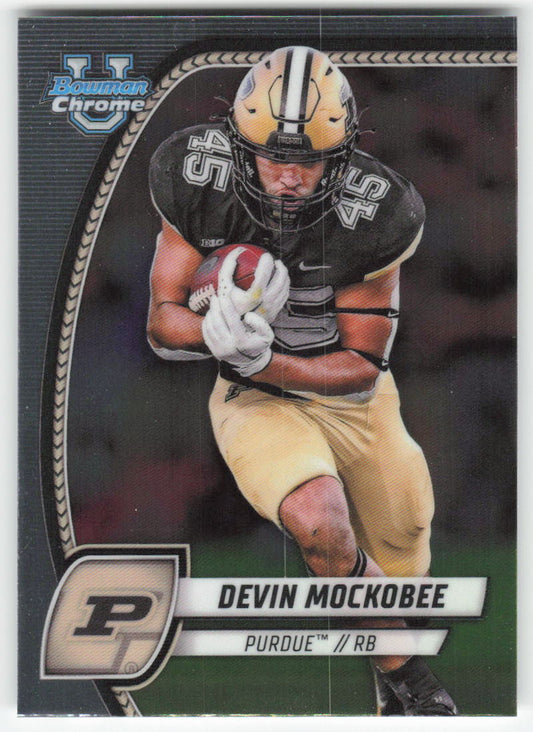 2024 Bowman University Chrome #175 Devin Mockobee Purdue Boilermakers FB1-348