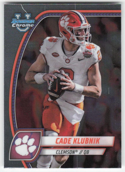 2024 Bowman University Chrome #35 Cade Klubnik Clemson Tigers FB1-350