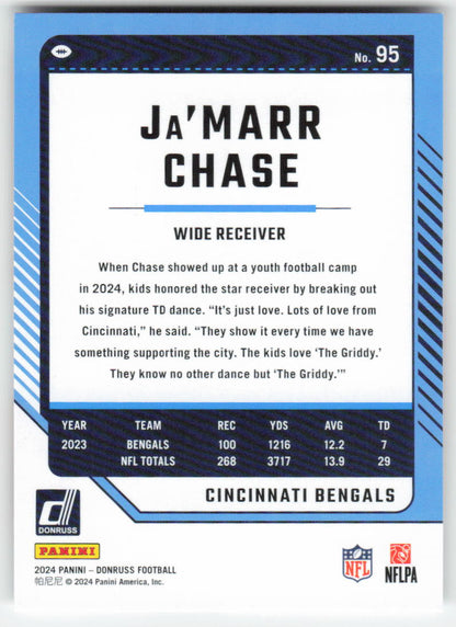 2024 Donruss #95 Ja'Marr Chase Cincinnati Bengals FB1-354