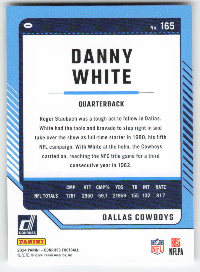 2024 Donruss #165 Danny White Dallas Cowboys FB1-365