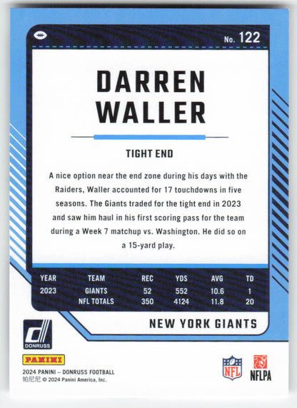 2024 Donruss #122 Darren Waller New York Giants FB1-368