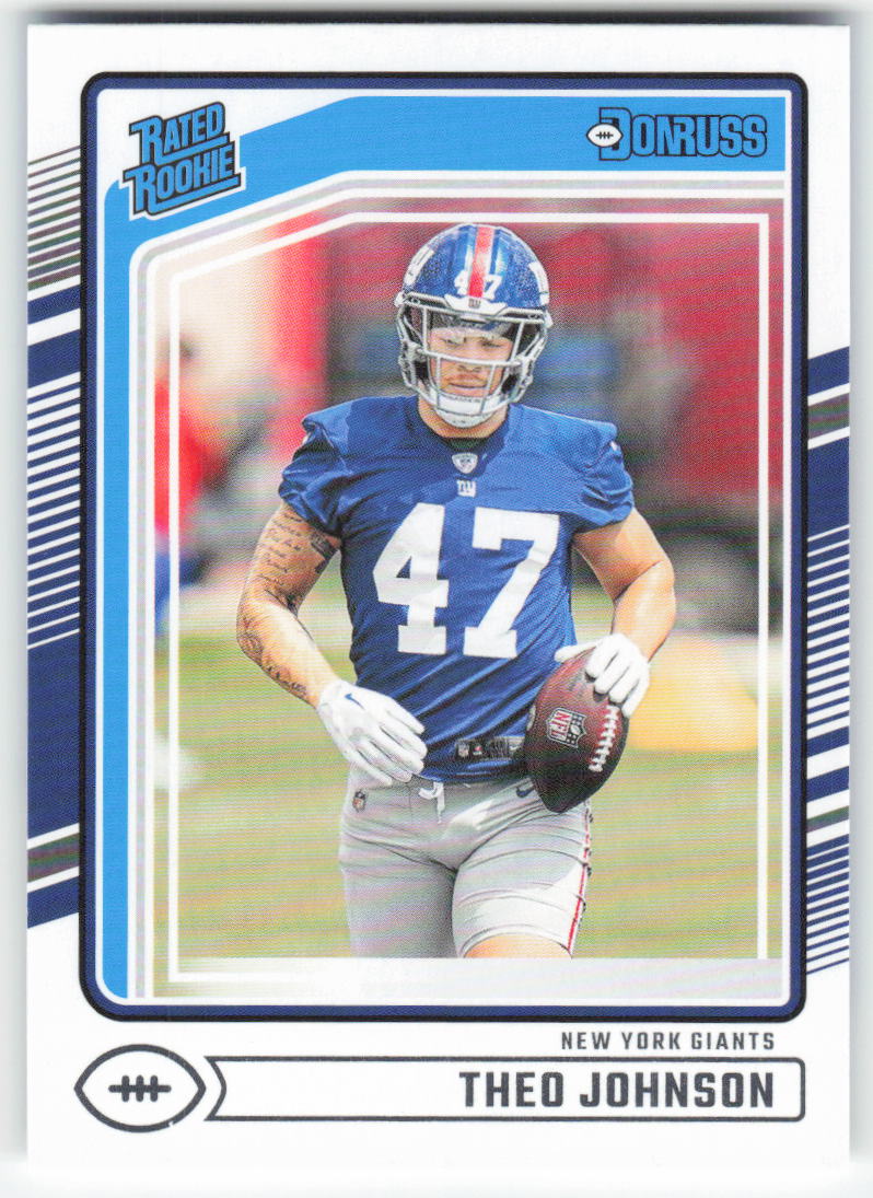 2024 Donruss #357 Theo Johnson New York Giants Rookie FB1-398