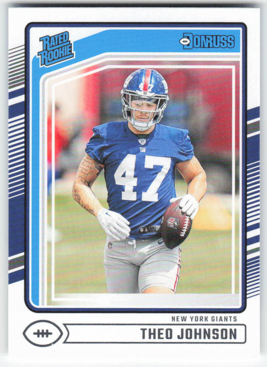 2024 Donruss #357 Theo Johnson New York Giants Rookie FB1-398